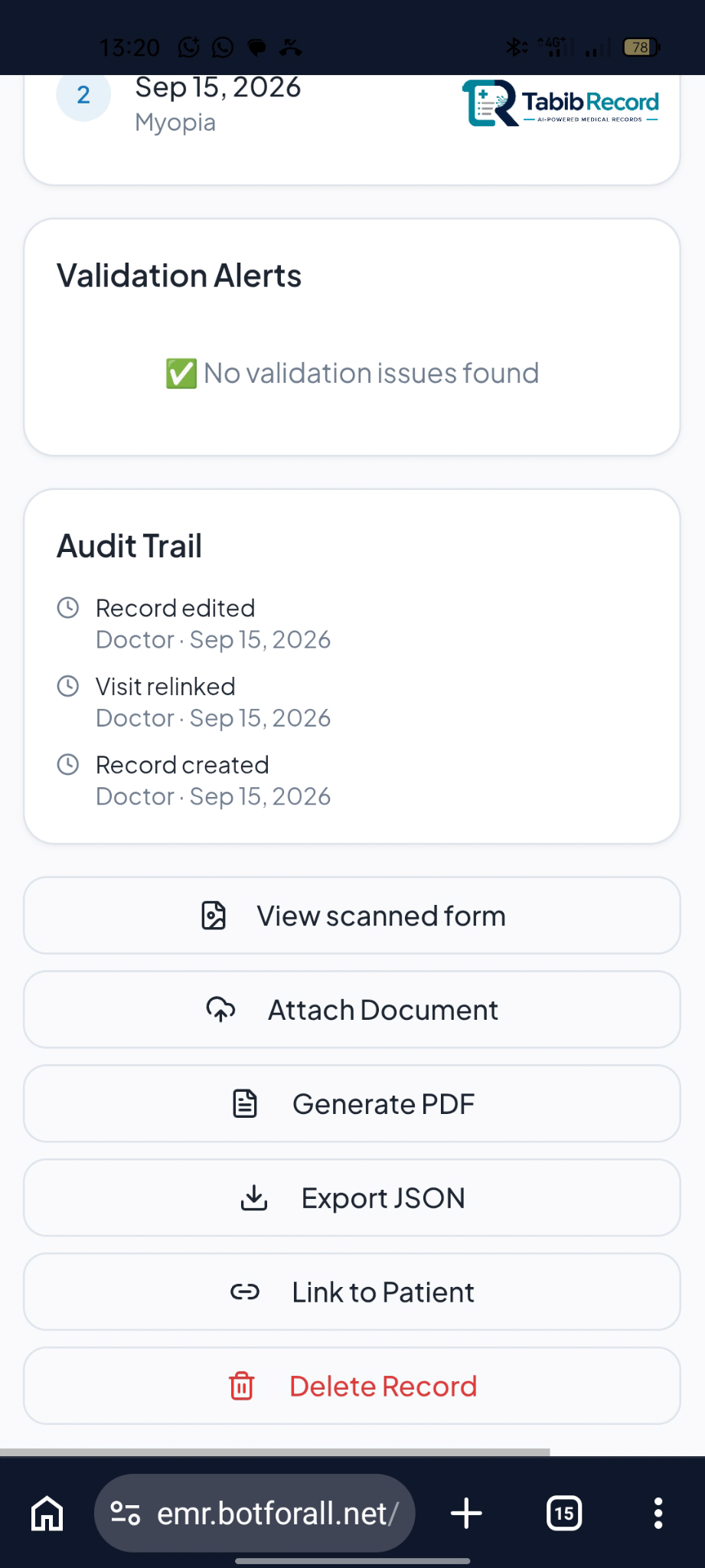 Tabib Record Attach Document 