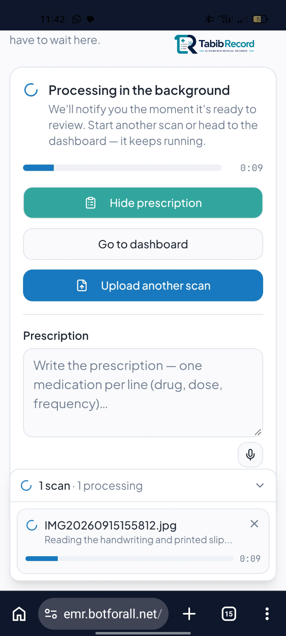 Tabib Record AI Extraction 
